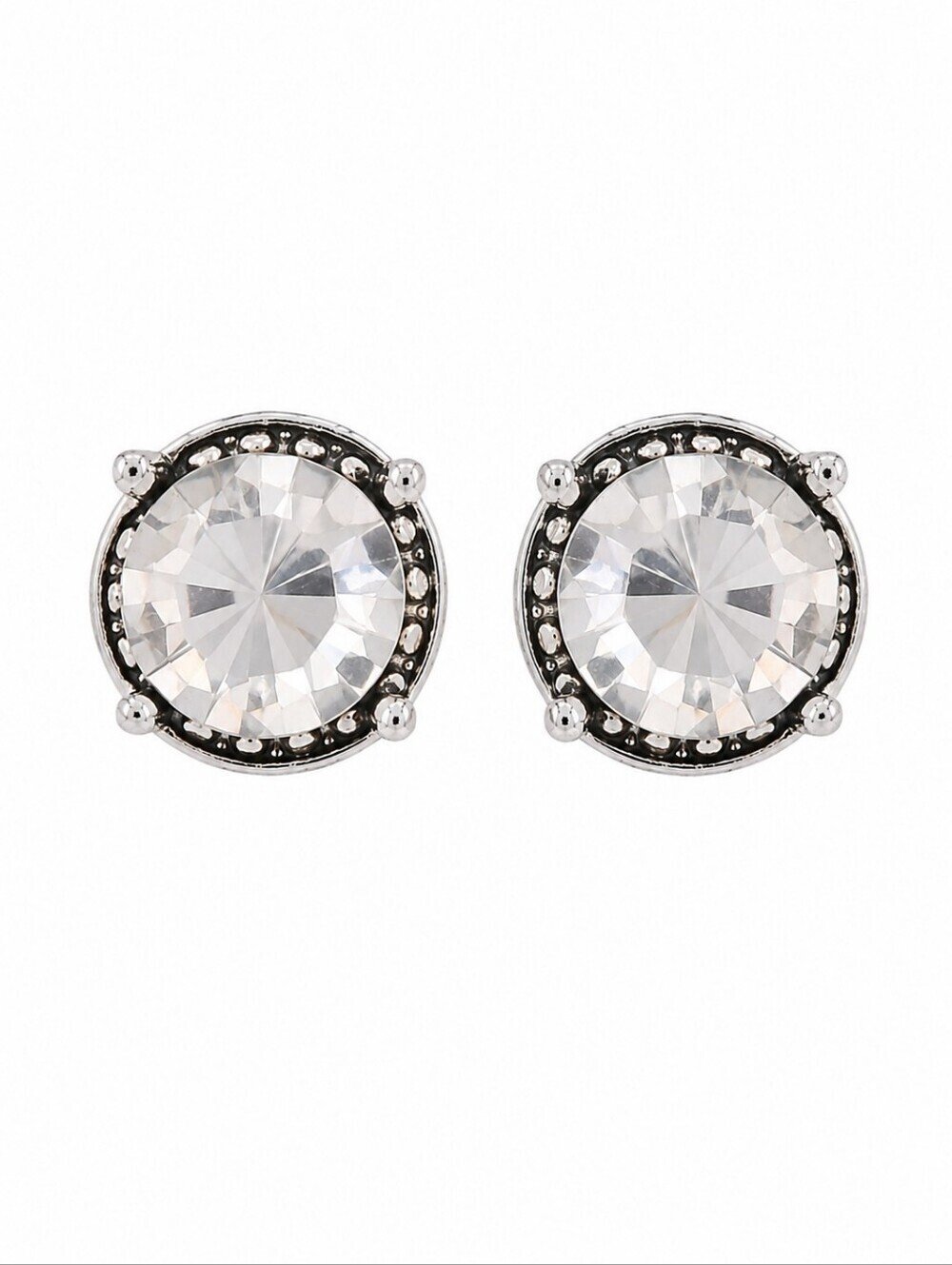 Vintage Crystal Halo Post Earrings